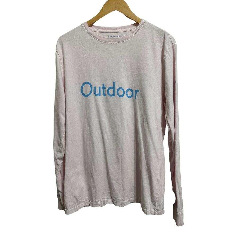 Outdoor Voices Los Angeles‎ long sleeve light pink tee size Medium